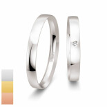 Snubní prsteny Profilringe Light ze žlutého zlata s diamantem nebo zirkonem 4814415-4804415