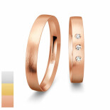 Snubní prsteny Profilringe Light ze žlutého zlata s diamanty nebo zirkony 4814416-4804416