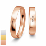 Snubní prsteny Profilringe Light ze žlutého zlata s diamanty nebo zirkony 4814417-4804417