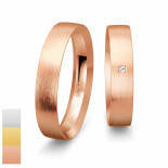 Snubní prsteny Profilringe Light s diamantem nebo zirkonem 4814418-4804418