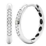 Náušnice z bílého zlata s diamanty - kruhy 13ZP2500577B