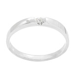 Zásnubní prsten z bílého zlata s diamantem 21ZP2502718AB