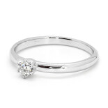 Zásnubní prsten z bílého zlata s diamantem 21ZP2502718CB