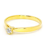 Zásnubní prsten ze žlutého zlata s diamantem 21ZP2502718FZ