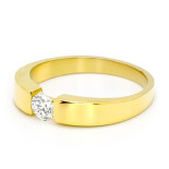 Zásnubní prsten ze žlutého zlata s diamantem 21ZP2502718HZ