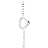 Náramek z bílého zlata srdíčko s diamantem 21ZP2502977BA