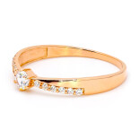 Prsten z růžového zlata se zirkony 7452290010069705