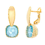 Náušnice ze žlutého zlata s modrými kameny 991212390571