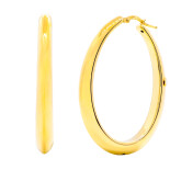 Náušnice ze žlutého zlata - oválné 99121390461