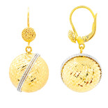 Náušnice ze žlutého zlata ve tvaru koule 99121390469