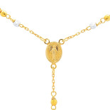 Náhrdelník ze žlutého zlata - růženec s křížem a Pannou Marií 99135390360