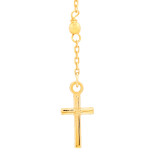 Náhrdelník ze žlutého zlata - růženec s křížem a Pannou Marií 99135390360