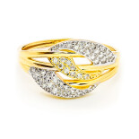 Prsten ze žlutého zlata se zirkony 99165390248