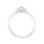 Prsten z bílého zlata s diamanty DR66404W