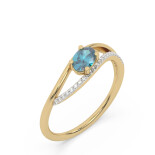 Zlatý prsten s topazem a diamanty FR1123509BTY