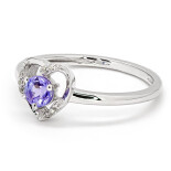 Prsten z bílého zlata s tanzanitem a diamanty FR28979TNZW