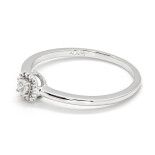 Zásnubní prsten z bílého zlata s diamantem  JR13652W