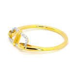 Prsten ze žlutého zlata s diamanty JR25563Y