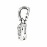 Zlatý přívěsek ve tvaru srdce s diamanty P2436