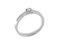 Zlatý prsten s diamanty R4949W