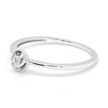 Zásnubní prsten z bílého zlata s diamantem R6042