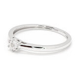 Zásnubní prsten z bílého zlata s diamantem RR814W