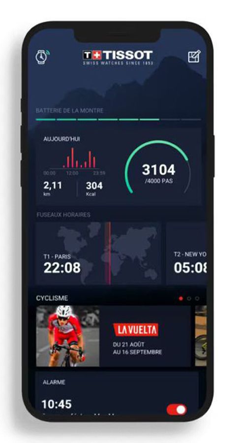Přehled cyklistických závodů v aplikaci T-Touch Connect